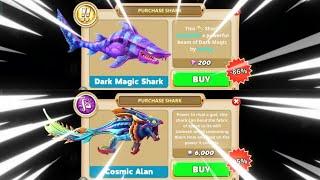 GOT DARK MAGIC SHARK 86% OFF AND COSMIC ALAN 25% OFF (DOUBLE JAWSOME DISCOUNT) - Hungry Shark World