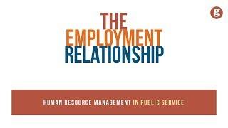 The Employment Relationship