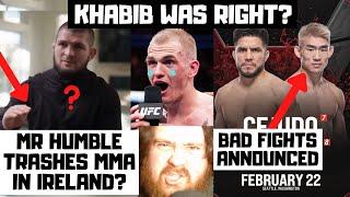 Khabib TRASHES Irish MMA? Edwards vs JDM? Cejudo vs Song? Font vs Cruz? MMA News Reaction