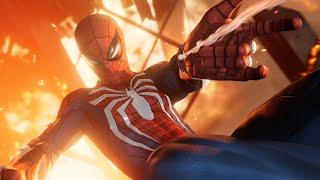 [4K PS5] Spider-Man Remastered: Spidey Falls Into the Fire While Trying to Save Aunt May and Miles