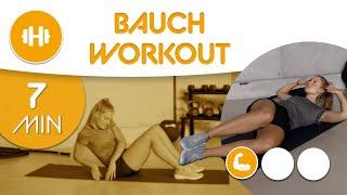 7 Min Sixpack Workout zum Mitmachen | Schwierigkeitsstufe leicht | ohne Equipment für zu Hause