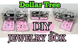 DIY DOLLAR TREE JEWELRY BOX WITH RING HOLDERS / GREAT FOR SMALL SPACES!