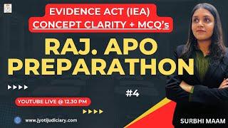 Evidence Act | Rajasthan APO 2024 exam | Judiciary | Rajasthan APO exam | RJS Coaching in Jaipur