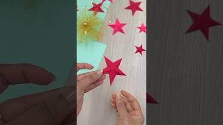 How to make a 3D paper star | DIY paper star | How to cut a star using paper