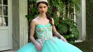 Quinceanera Dress in Aqua | Lucy Franco | Coleccion 2024