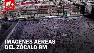 Así se ve desde el aire el Zócalo capitalino que se llena poco a poco - Las Noticias