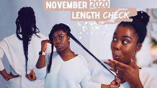 HIP LENGTH NATURAL HAIR | NOVEMBER 2020 LENGTH CHECK | Obaa Yaa Jones