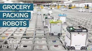 Inside A Warehouse Where Thousands Of Robots Pack Groceries