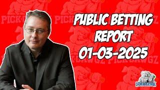 NBA Public Betting Report Today 1/3/2025 | Against the Public with Dana Lane