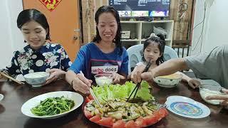 Vlog #bữa cơm gia đình  với món cá hấp  hành gừng, cuộc sống malaysia