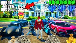 FRANKLIN BECOMES BILLIONAIRE IN GTA 5 ( LAST PART ) | SHINCHAN and CHOP