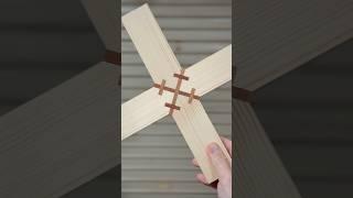 Decorative Cross-Shaped Wood Joints. #shorts #woodworking #wood #diy