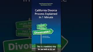 California Divorce Process Explained In 1 Minute | #divorce #divorce661 #californiadivorce