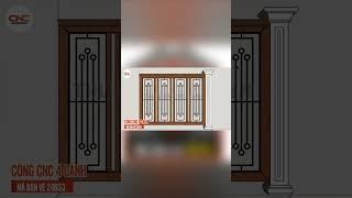 Mã bản vẽ 24653. Thiết kế cổng cnc 4 cánh file sketchup | Thuviencnc.vn #shorts