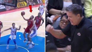 Tim Cone was Hyped after RJ Abarrientos Crazy Jelly layup & gives Ginebra lead!