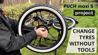Change your moped tyres without tools - PUCH maxi project