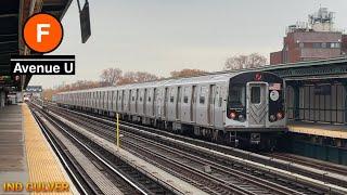  NYC Subway: NIS R160s, Work Train & (F) Lcl Trains @ Avenue U (IND Culver)