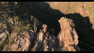 Ventana Canyon 4k desert aerials Tucson Arizona Mavic 3 d-log Drone video