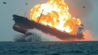 10 minutes ago, Russia brutally blew up 2 NATO cargo ships loaded with ammunition and fuel.