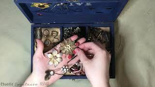 ASMR Looking Through My Jewelry Box  (whispers, tapping, chain clinks)