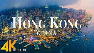 Hong Kong 4K drone view • Amazing Aerial View Of Hong Kong | Relaxation film with calming music