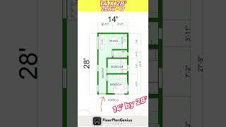 Two bedroom house plan Low budget building design simple home design floor plan