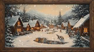 A Full Heart in a Frosted Christmas Village | Oil Painting Gallery | FrameTV | Wall Art