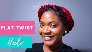 Flat Twist Halo Tutorial | Natural Hair | Curly Corner