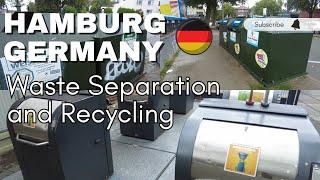 Mülltrennung und Recycling in Hamburg, Deutschland, Müllentsorgung, Müll