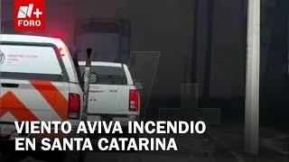 Alerta en Monterrey: Fuertes vientos avivan incendio en Santa Catarina - Las Noticias