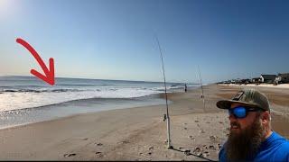 SURF FISHING with SHRIMP non-stop action! Anyone can do this! Best fish sandwich EVER