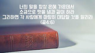 [한절묵상] "소금처럼"(골4:6)