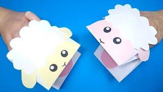 Easy Paper Crafts | How to Make a Lamb Chop Puppet