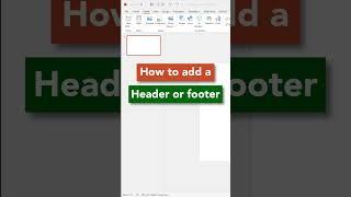 HOW TO ADD A HEADER AND FOOTER IN POWERPOINT #shorts