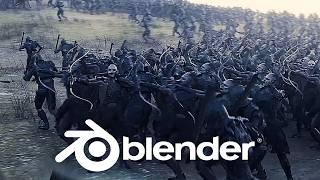 Making a huge battle in blender