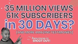 61K Subscribers in 30 days via Repurpose Content! WATCH THIS!