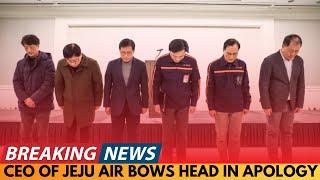 BREAKING NEWS: CEO OF JEJU AIR BOWS HEAD IN APOLOGY AFTER TRAGIC PLANE CRASH