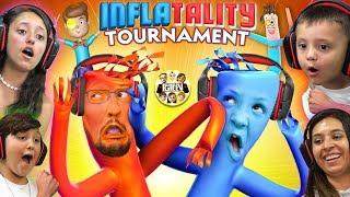 BALLOONS DANCING GAME  FGTEEV TOURNAMENT!  Inflatality Family Gaming