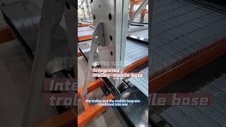 Integrated trolley-mobile base of mobile cantilever racking#rack #warehouse #mobilerackingsystem