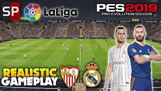 PES 2019 | Smoke Patch V4.2 Realistic Gameplay | La Liga (Sevilla vs Real Madrid) | FHD 60Fps