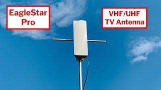 EagleStar Pro VHF UHF Ampilied OTA TV Antenna 53-6165VA Amplified TV Antenna