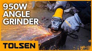 TOLSEN 950W 100MM Angle Grinder with 2-Position Side Handle