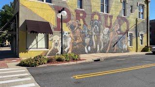 Walking down Main Street in North Little Rock, Arkansas