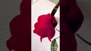 loose watercolor rose painting tutorial