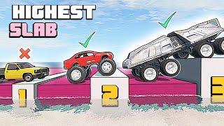 What vehicles will pass the HIGHEST SLAB at speed in BeamNG Drive #2