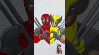 Deadpool & Wolverine friendship paint art #wolverineanddeadpool #deadpool #marvel #drawing #art #mus