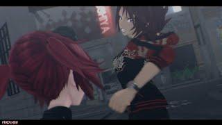 MMD Fight - Akira Vs Akane 