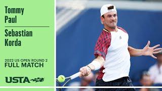 Tommy Paul vs. Sebastian Korda Full Match | 2022 US Open Round 2