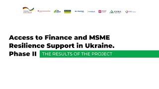 Access to Finance and MSME Resilience Support in Ukraine (phase 2 - results)