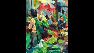 Wallingford Art Club Acrylic demonstration, Hashim Akib, 18th Aug 2020